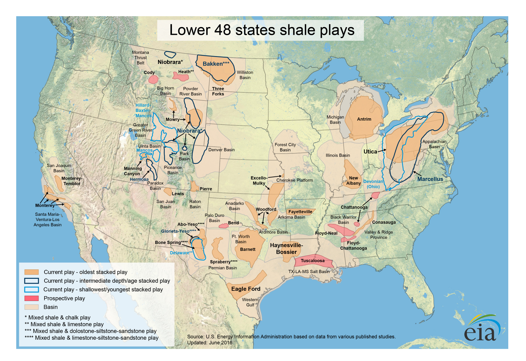 Lower 48 States Shale Plays