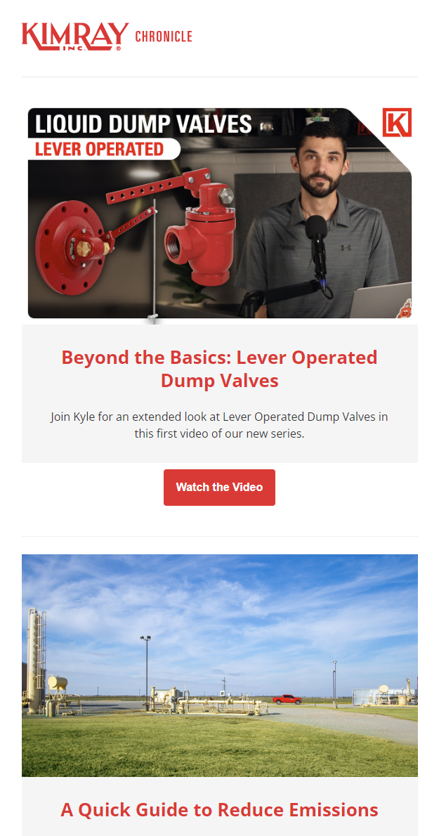 Example of the Kimray Chronicle from 2024