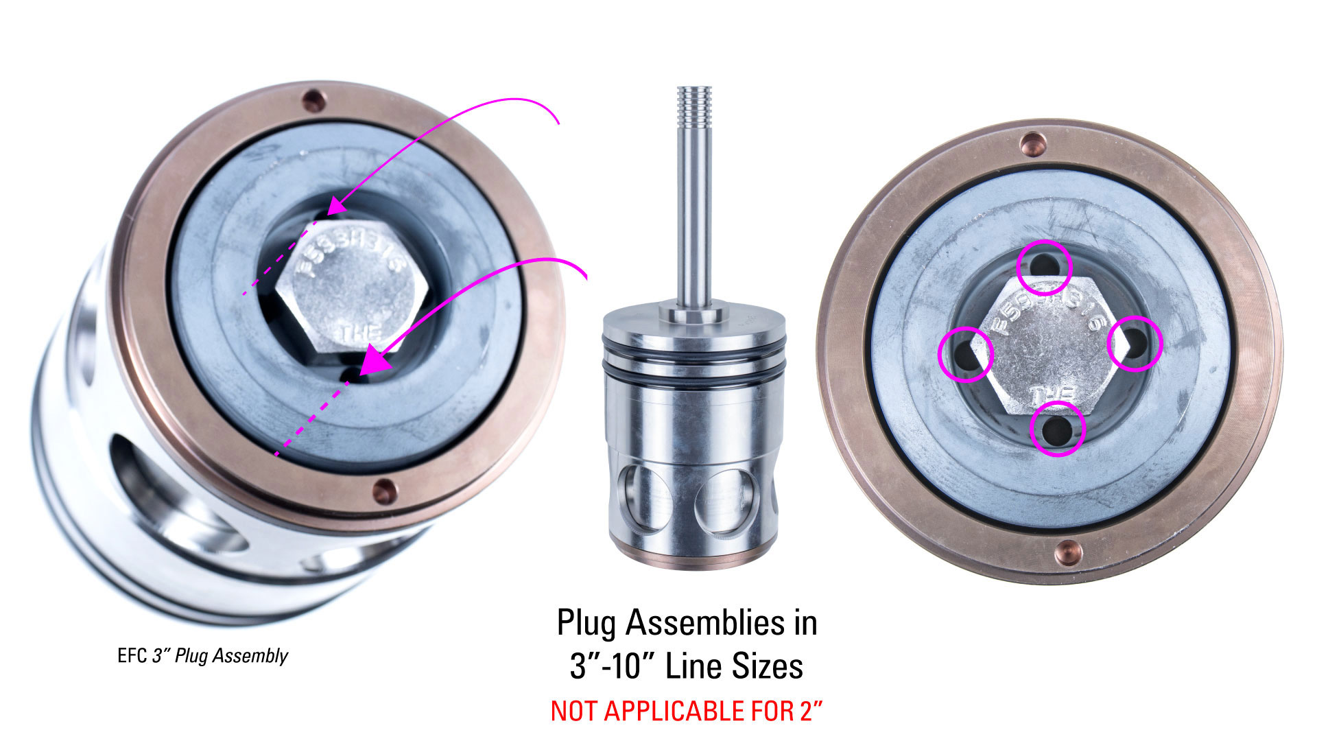 Plug Assembly Photo of Bottom for Alignment of Ratio Plug and Piston