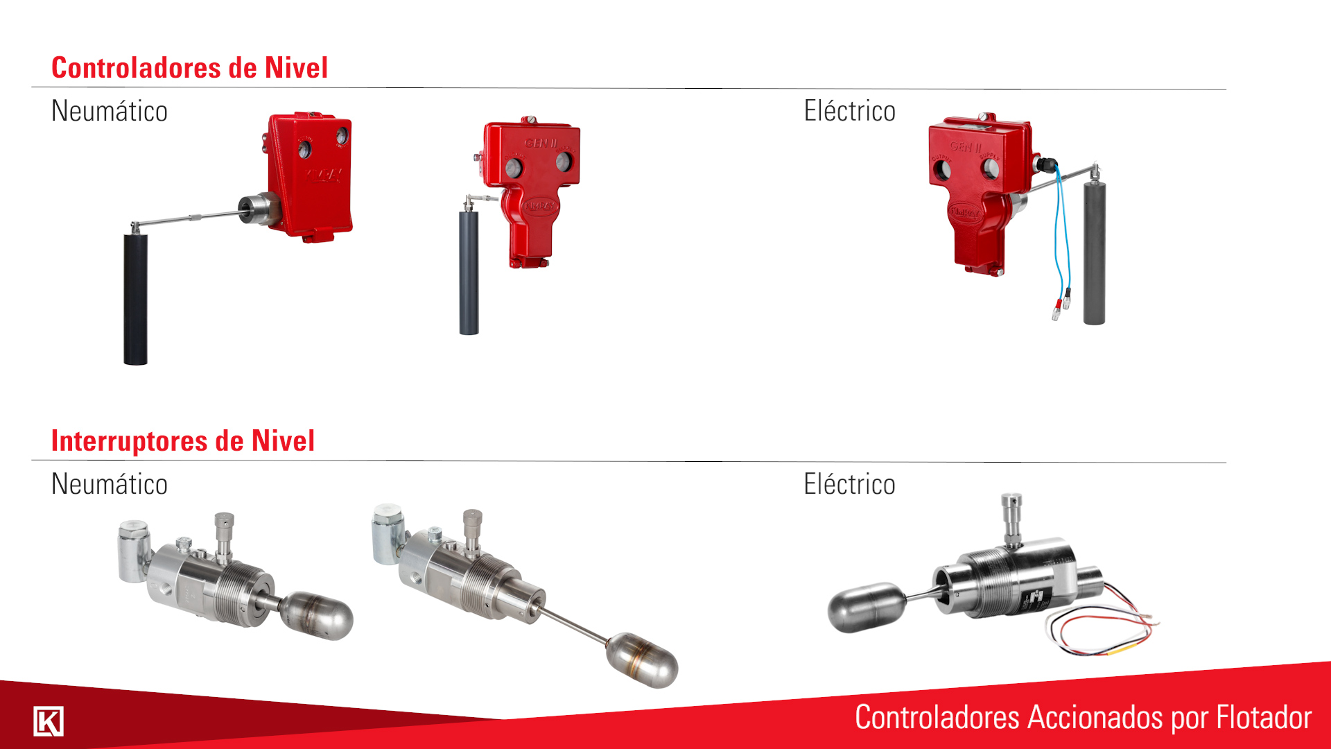controladores de nivel y interruptores de nivel