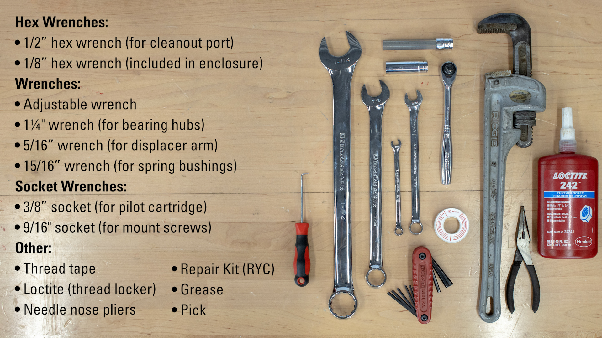 gen 3 repair maintenance parts needed tools