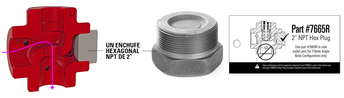un enchufe hexagonal NPT de 2