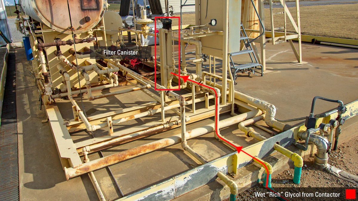 glycol filter canister