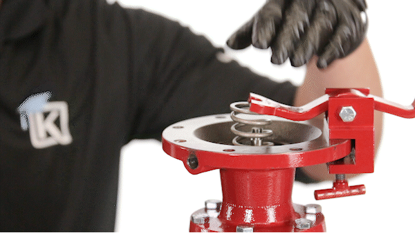 using the spring compression tool