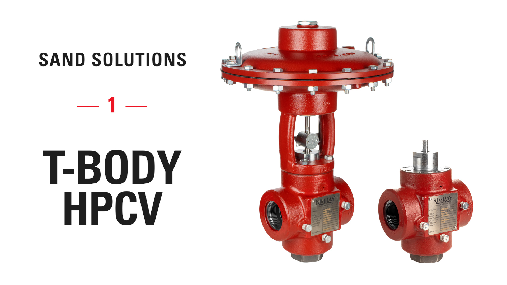T-Body High Pressure Control Valve