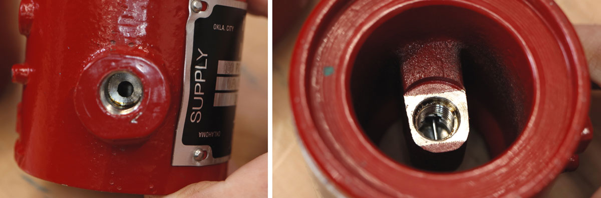 Take special care to clean out the port from the supply input to the lower seat as it is easy to overlook and can become blocked. Even small debris can clog pilot plug and can cause issues.