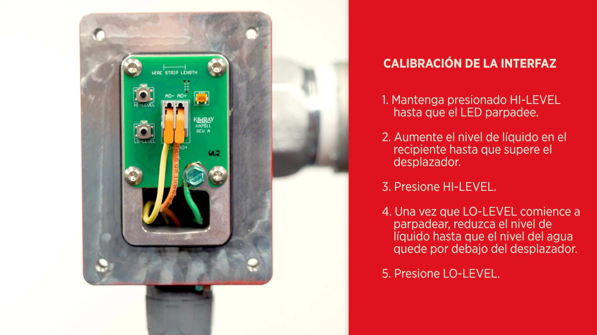 calibración de la interfaz