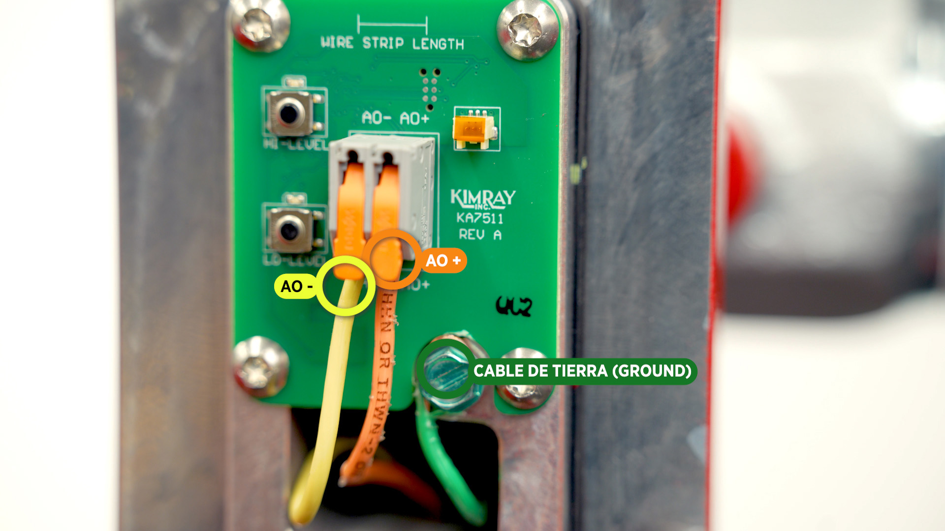 sensor de nivel eléctrico cableado