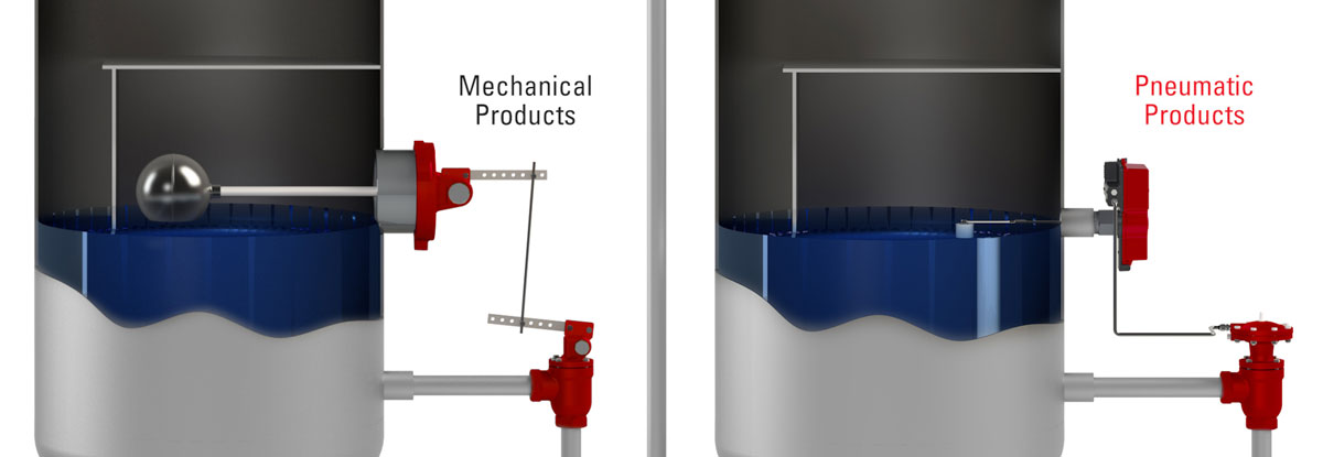 illustration of mechanical products vs pneumatic products