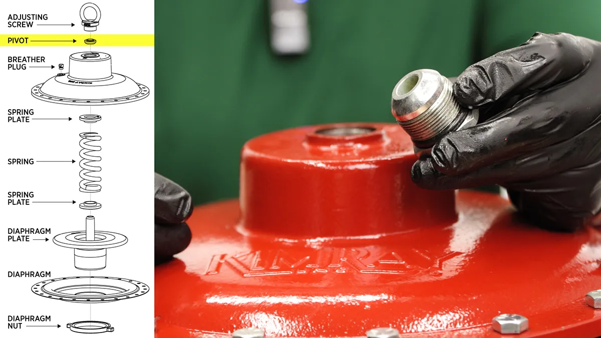 pivot location on upper adjusting screw