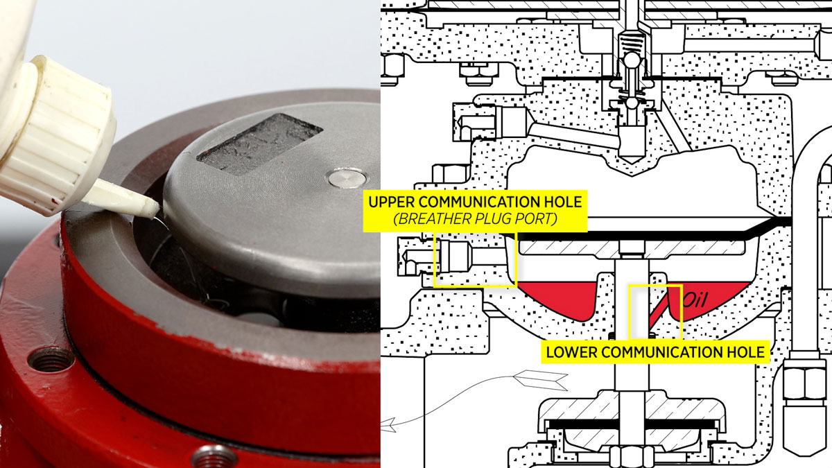 Upper communication hole vs lower communication hole