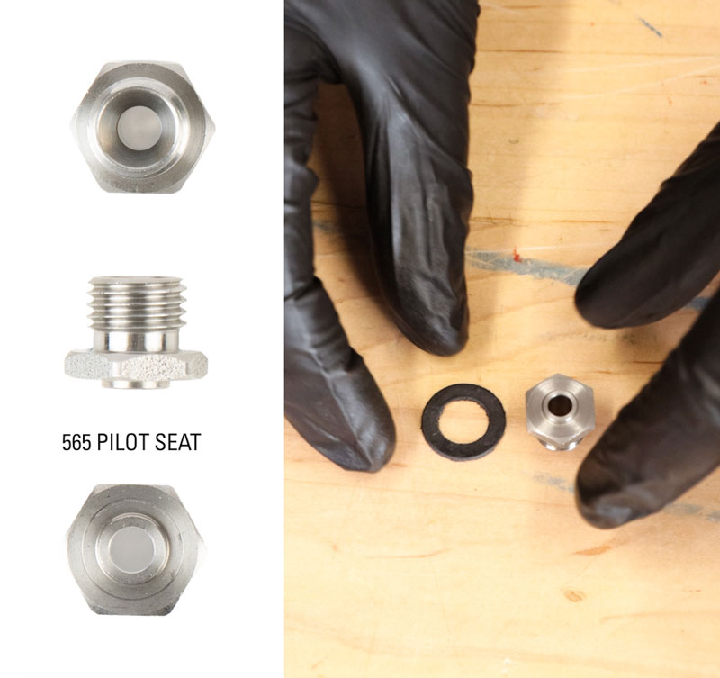 photo detail of 565 pilot seat assembly