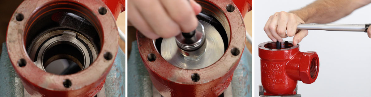 photos showing removal of seat