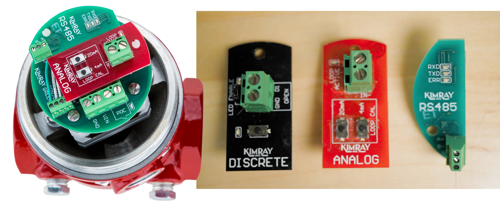 E-LO board options for discrete analog and rs485
