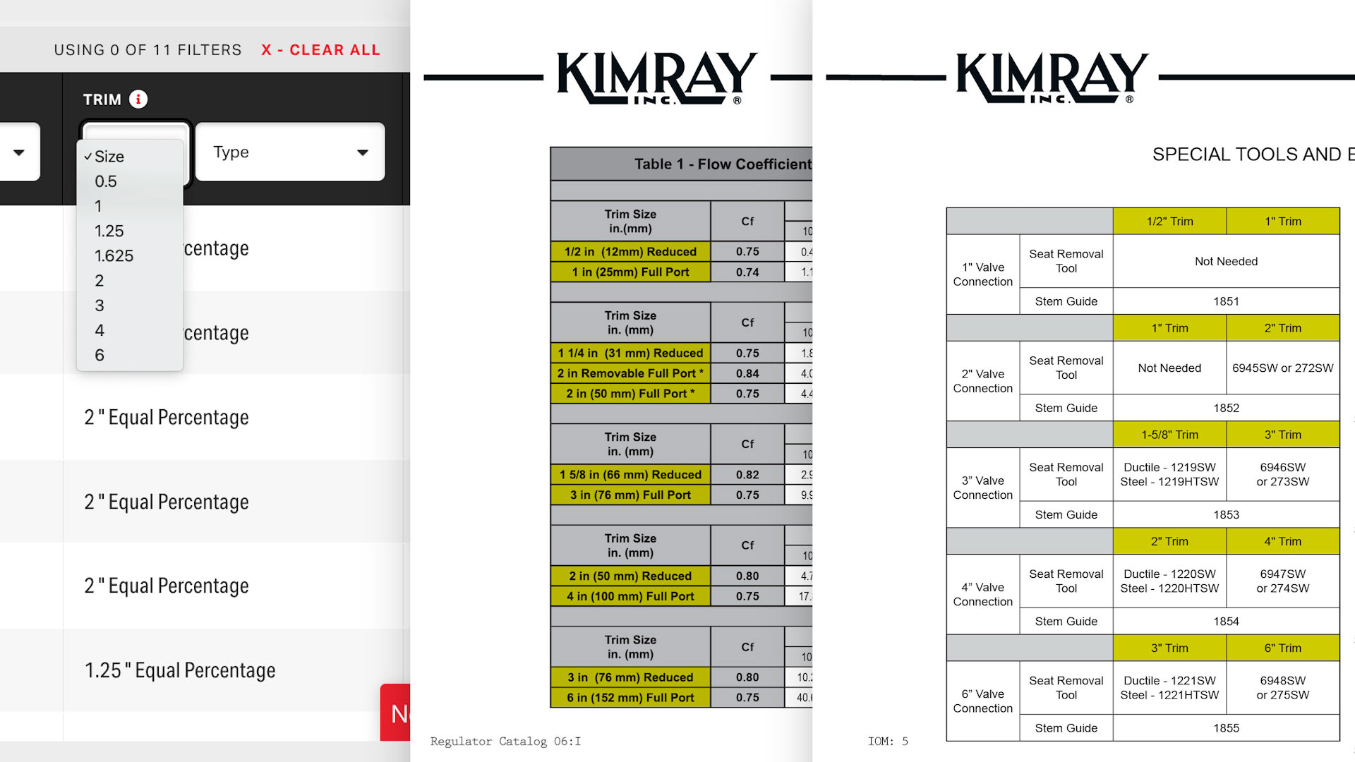 regulator trim in fractions and decimals