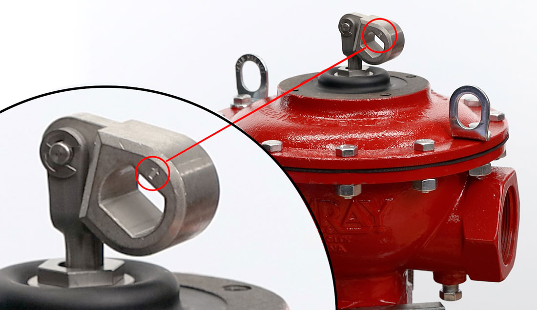 photo showing arrow on hub