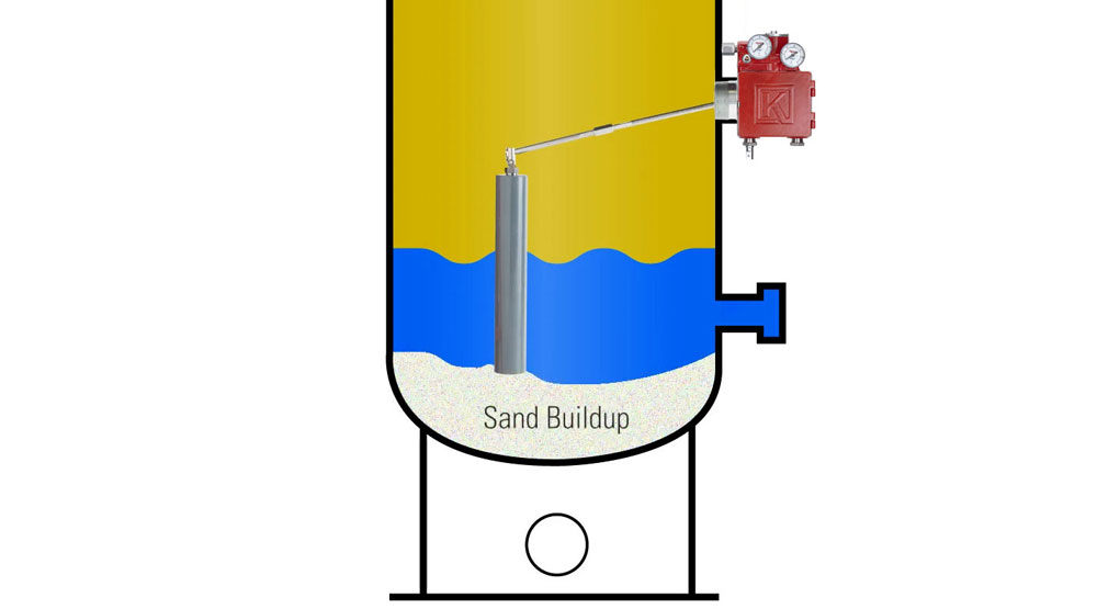 vessel sand build up